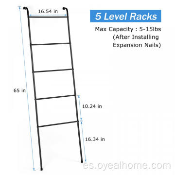 5 niveles escalera de manta para la inclinación de la pared
